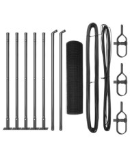 Ensemble de Poteaux de Clôture Ensemble de 2 Gris Métal Moyen | Mobilier & Déco