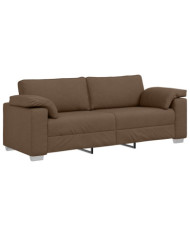 Canapé 3 places marron 178 cm en tissu | Mobilier & Déco