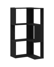 Bibliothèque d'angle 3 niveaux Chêne noir 50x50x102 cm Bois reconstitué | Mobilier & Déco