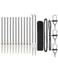 Ensemble de poteaux de clôture 2 pièces Gris | Mobilier & Déco