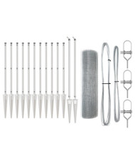 Set de poteaux de clôture Lot de 2 Galvanisé Acier galvanisé | Mobilier & Déco
