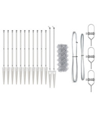 Clôture en Treillis Pack de 2 Acier galvanisé 25 x 0.8 m Costaud | Mobilier & Déco