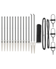 Ensemble de Clôture 2 pièces Gris Métal, Maille Grand Résistant | Mobilier & Déco