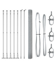Set de poteaux de clôture 2 pièces Acier galvanisé 10 x 1.5 m | Mobilier & Déco