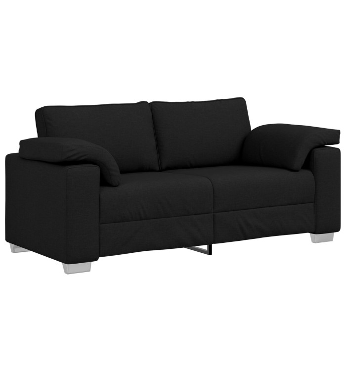 Canapé loveseat noir 140 cm en tissu | Mobilier & Déco