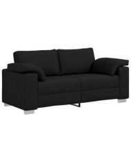Canapé loveseat noir 140 cm en tissu | Mobilier & Déco