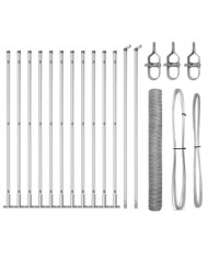 Ensemble de Clôture Lot de 2 Acier Galvanisé 25 x 1,2 m Durable | Mobilier & Déco