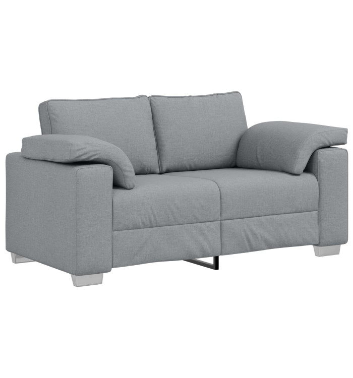 canapé loveseat gris clair 120 cm en tissu | Mobilier & Déco