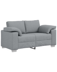 canapé loveseat gris clair 120 cm en tissu | Mobilier & Déco