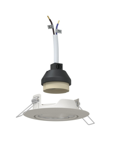 Plafonniers encastrés 12 pièces Ronds GU10 Blanc Ø90 mm Acier | Mobilier & Déco
