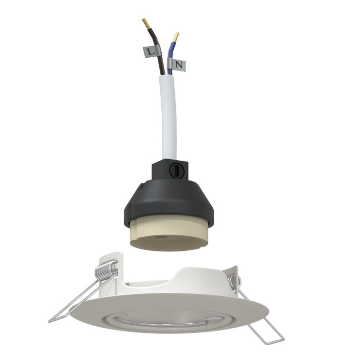 Plafonniers encastrés 12 pièces Ronds GU10 Blanc Ø90 mm Acier | Mobilier & Déco