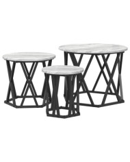 Tables gigognes 3 pcs Bois d'ingénierie gris sonoma | Mobilier & Déco