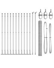 Set de Clôture Set de 2 Acier galvanisé 25 x 1,5 m Durable | Mobilier & Déco