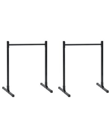 Set de Stations de Dips 2 pcs Réglable en Hauteur 88.5/98.5 cm Acier | Mobilier & Déco