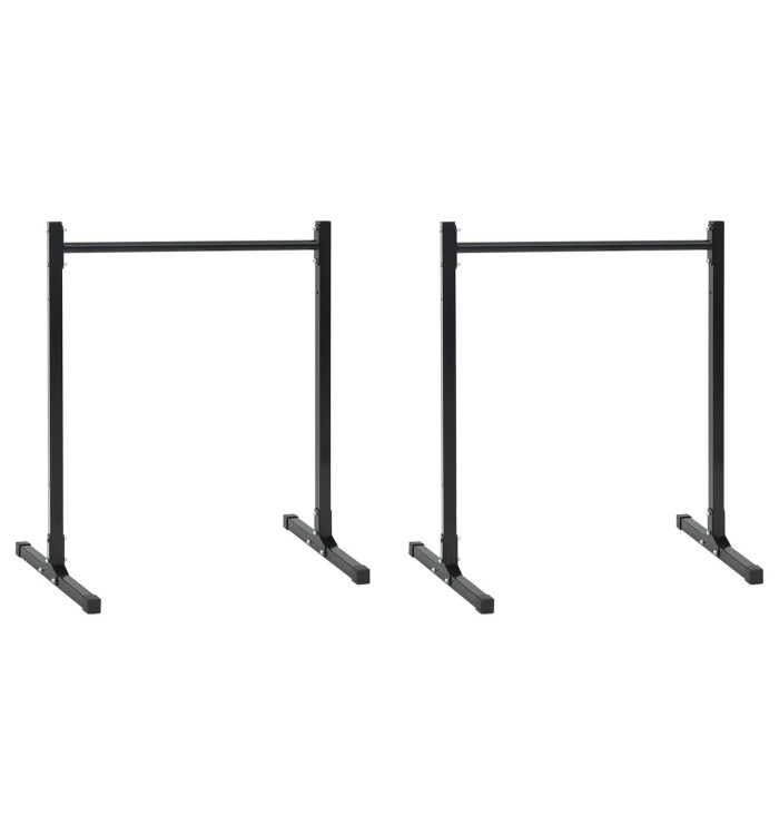 Set de Stations de Dips 2 pcs Réglable en Hauteur 88.5/98.5 cm Acier | Mobilier & Déco