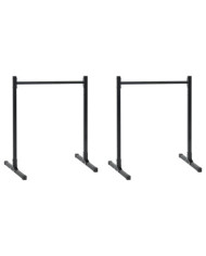 Set de Stations de Dips 2 pcs Réglable en Hauteur 88.5/98.5 cm Acier | Mobilier & Déco