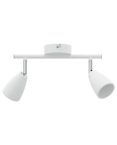 Projecteur de plafond à deux voies ajustables blanc GU10 | Mobilier & Déco