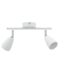 Projecteur de plafond à deux voies ajustables blanc GU10 | Mobilier & Déco
