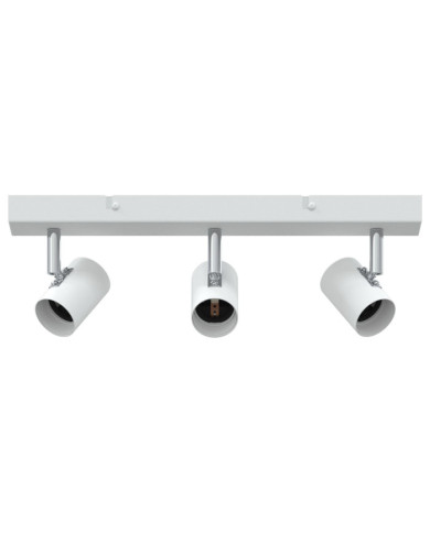 Projecteur de plafond 3 voies ajustable blanc E27 | Mobilier & Déco