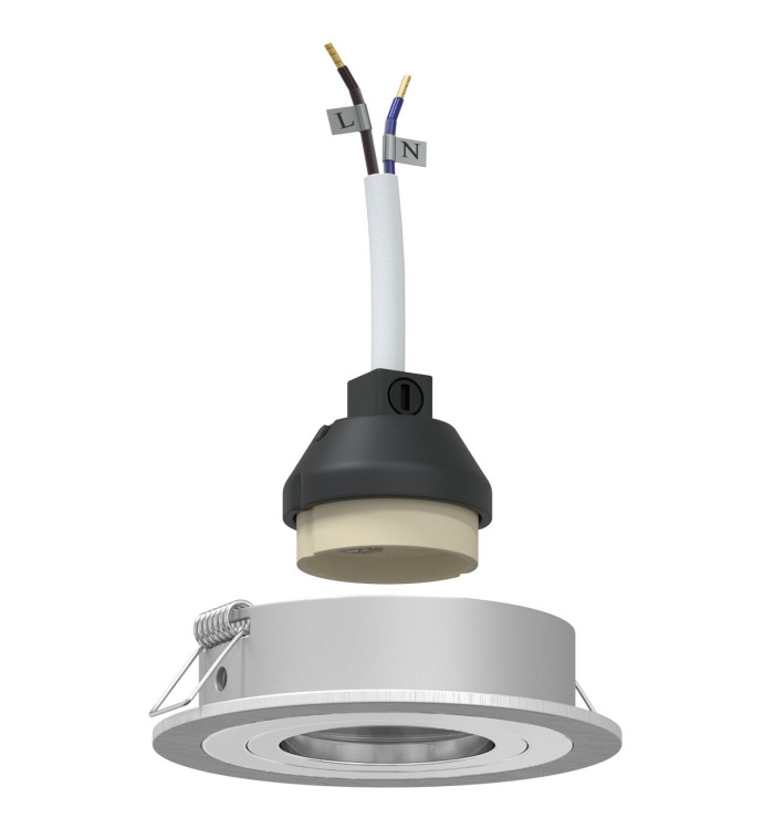 Projecteurs encastrés 24 pcs Rond GU10 Argent Ø91 mm | Mobilier & Déco