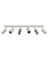 Projecteur de Plafond 6 Voies Ajustable GU10 en Nickel Brossé | Mobilier & Déco