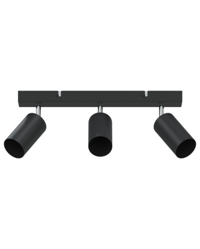 Projecteur de Plafond 3 Voies Ajustable Noir GU10 | Mobilier & Déco