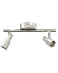 Projecteur plafond 2 voies réglables nickel brossé GU10 | Mobilier & Déco