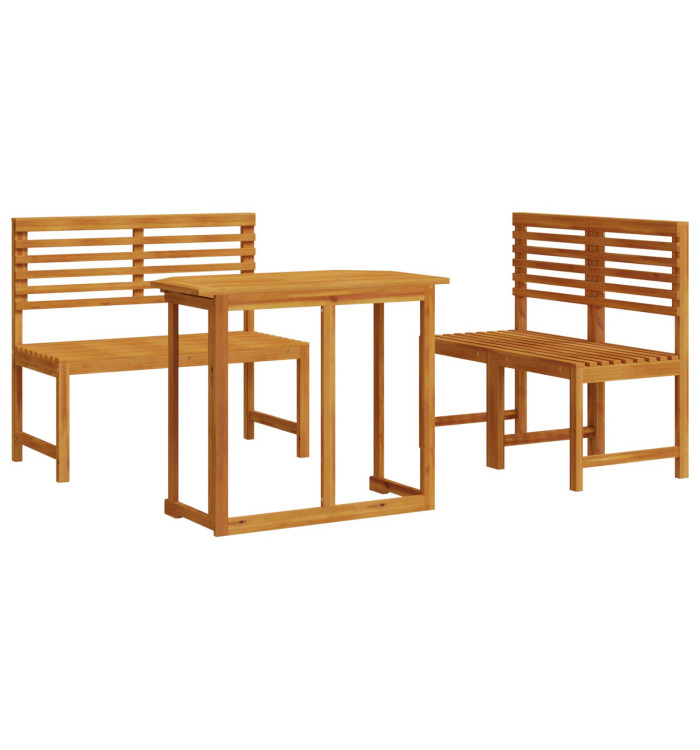 Ensemble de jardin 4 pièces en acacia | Mobilier & Déco