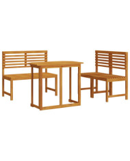 Ensemble de jardin 4 pièces en acacia | Mobilier & Déco