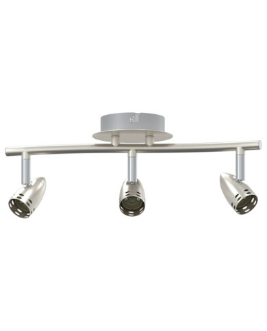 Projecteur de plafond à 3 voies ajustables Nickel mat GU10 | Mobilier & Déco