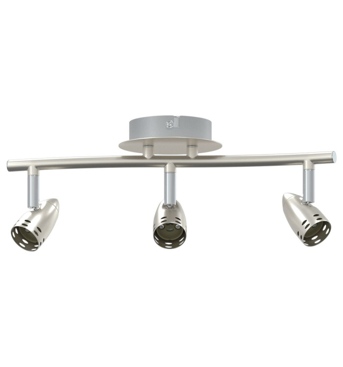 Projecteur de plafond à 3 voies ajustables Nickel mat GU10 | Mobilier & Déco