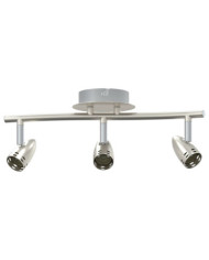 Projecteur de plafond à 3 voies ajustables Nickel mat GU10 | Mobilier & Déco