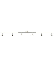  Projecteur de plafond 6 voies réglables en nickel brossé GU10 | Mobilier & Déco