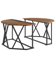 Table Basse Bois Ancien 80x80x42 cm en Bois Élégué | Mobilier & Déco