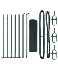 Set de Poteaux de Clôture 2 Potes Vert Métal recouvert de plastique | Mobilier & Déco