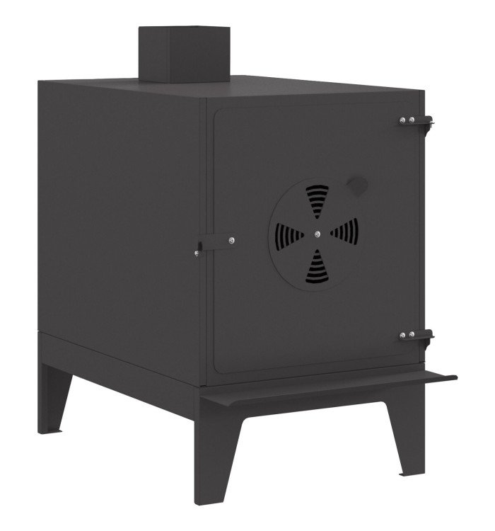 Réchaud de Camping avec Cheminée Noir 35x50x60 cm Acier | Mobilier & Déco
