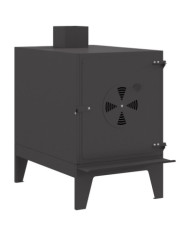 Réchaud de Camping avec Cheminée Noir 35x50x60 cm Acier | Mobilier & Déco