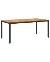 Table de jardin 180x90x75 cm en bois d'acacia solide et métal | Mobilier & Déco