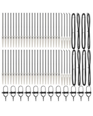 Poteaux de clôture avec piquet 52 pcs Ø32 mm 60 cm Acier galvanisé | Mobilier & Déco