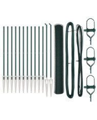 Set de Grillage Ensemble de 2 Vert Acier, PVC 25 x 1,2 m | Mobilier & Déco
