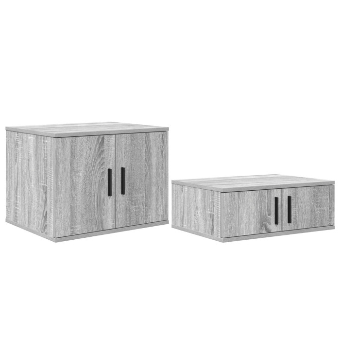 Armoire de rangement Grise Sonoma 127x41x40 cm en bois reconstitué | Mobilier & Déco