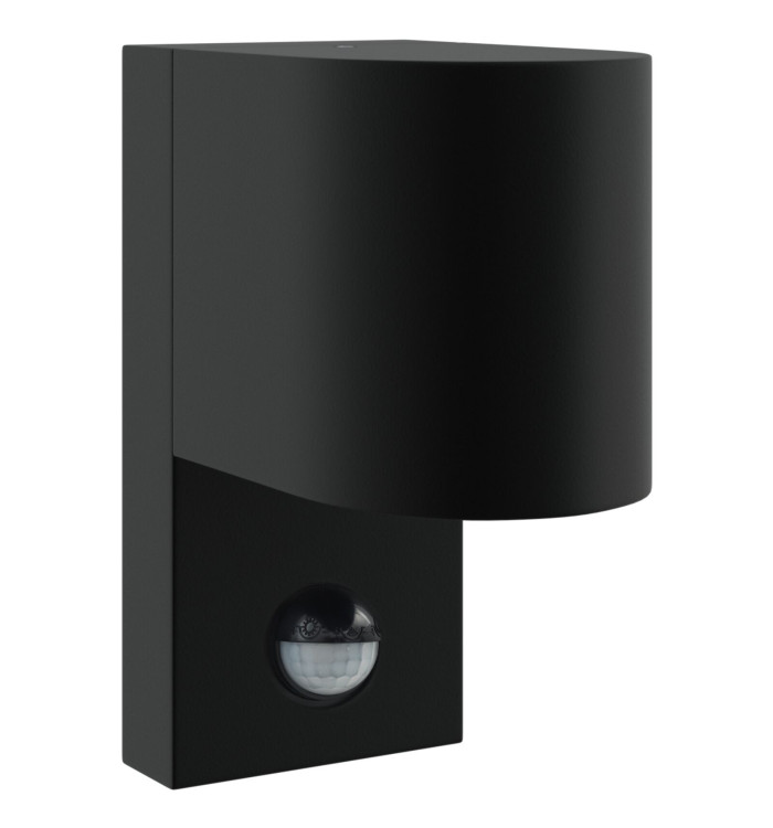 Lumières murales extérieures avec capteur noir en acier inoxydable IP44 | Mobilier & Déco