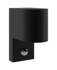 Lumières murales extérieures avec capteur noir en acier inoxydable IP44 | Mobilier & Déco