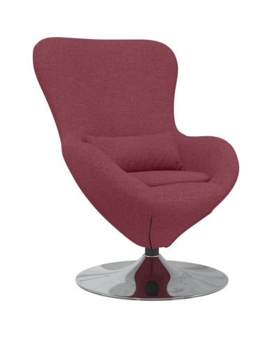Chaise œuf Rouge Vin Tissu | Mobilier & Déco