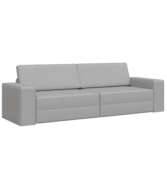 Canapé Lit au Sol 2-en-1 Gris Nuage 245x150x60,5 cm Tissu | Mobilier & Déco