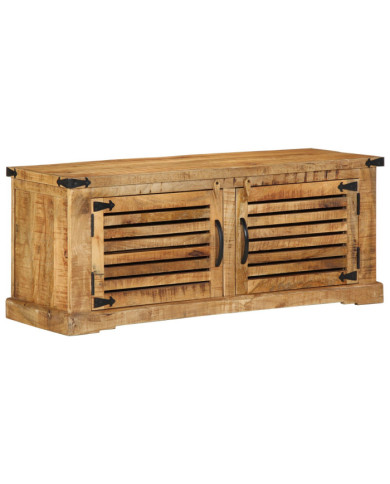 Banc à chaussures 110x38x45 cm Bois massif Bois de mangue brut | Mobilier & Déco