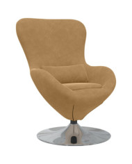 Fauteuil œuf velours marron | Mobilier & Déco