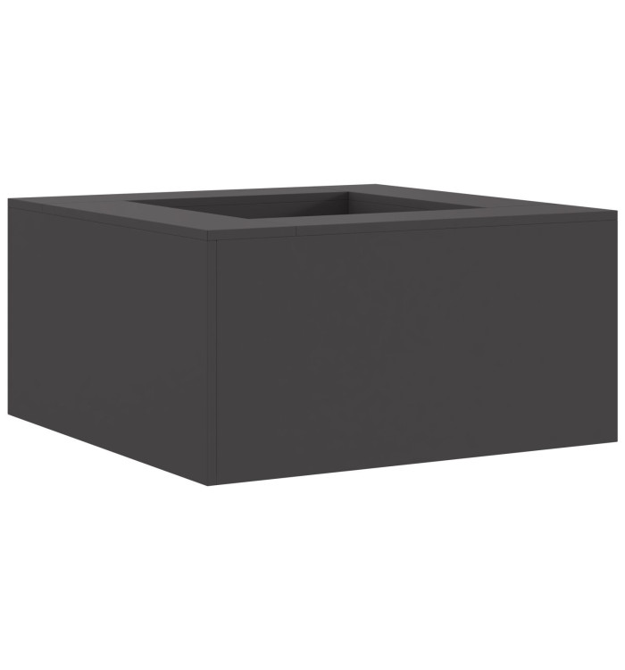 Foyer carré Noir 80x80x40 cm Acier | Mobilier & Déco