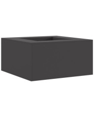 Foyer carré Noir 80x80x40 cm Acier | Mobilier & Déco