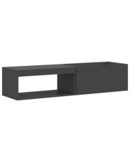 brasero avec rangement pour bûches Noir 160x45x35 cm Acier | Mobilier & Déco